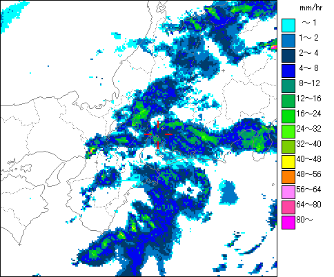 気象レーダー画像