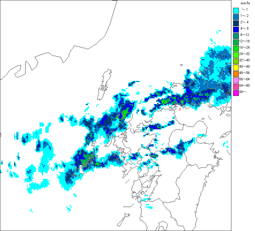 気象レーダー画像