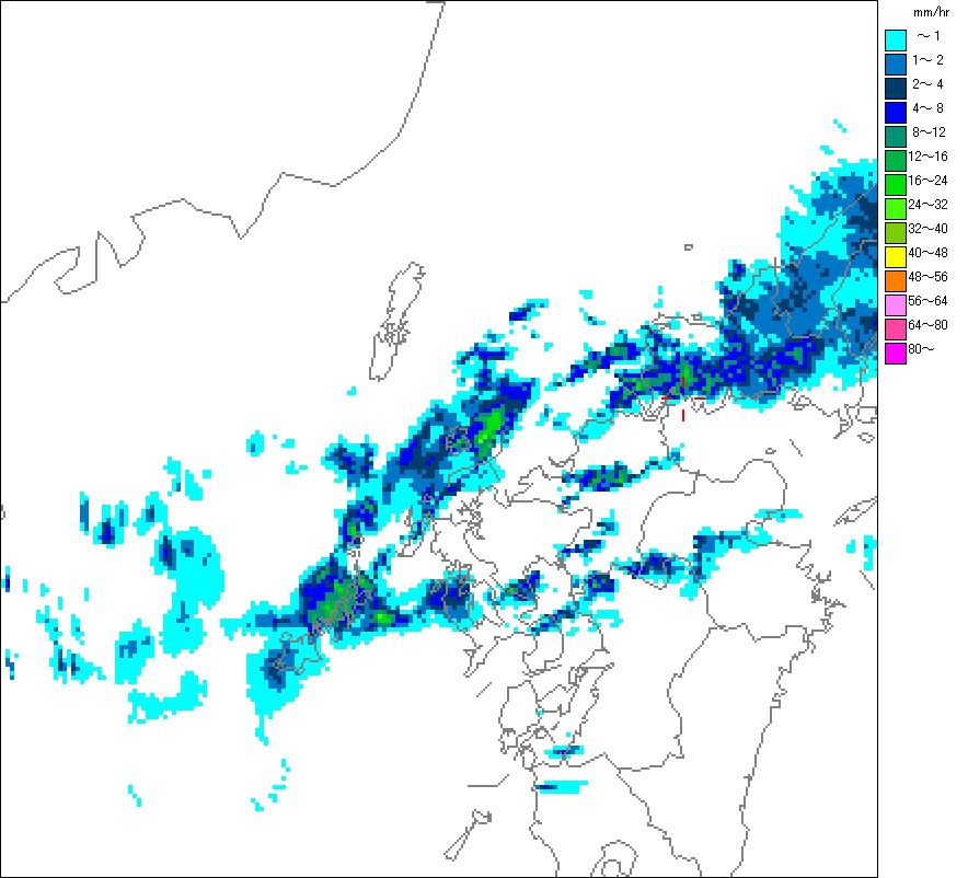 気象レーダー画像