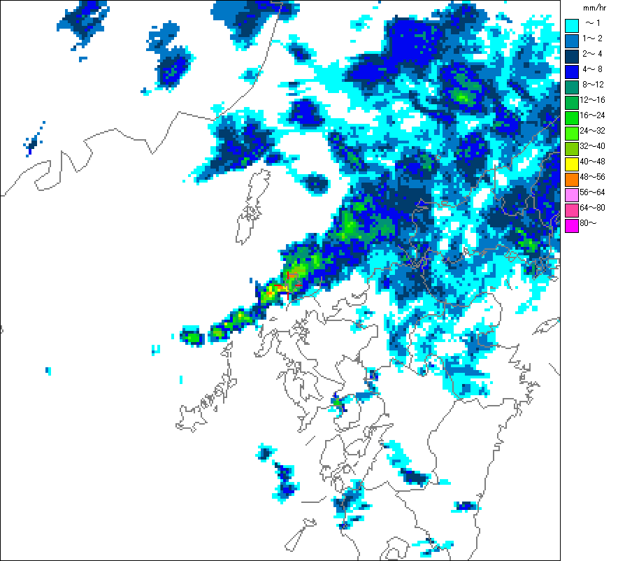 気象レーダー画像