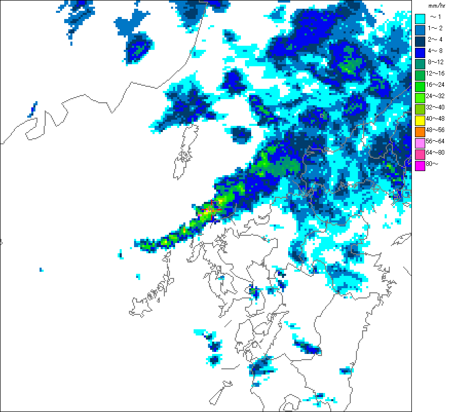 気象レーダー画像