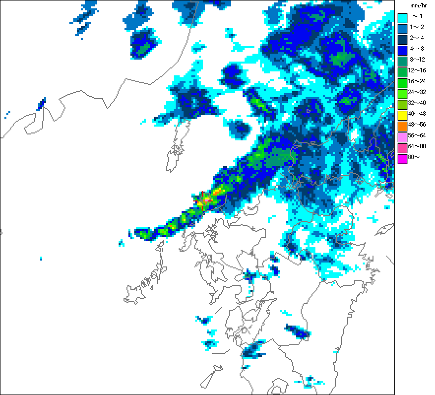 気象レーダー画像