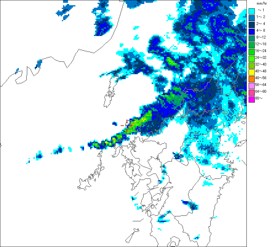 気象レーダー画像