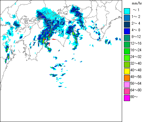 気象レーダー画像