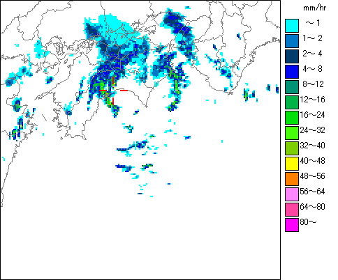 気象レーダー画像