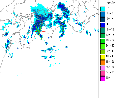 気象レーダー画像