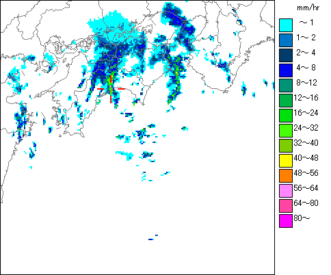 気象レーダー画像