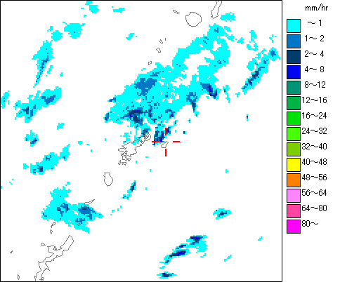 気象レーダー画像