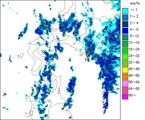気象レーダー画像