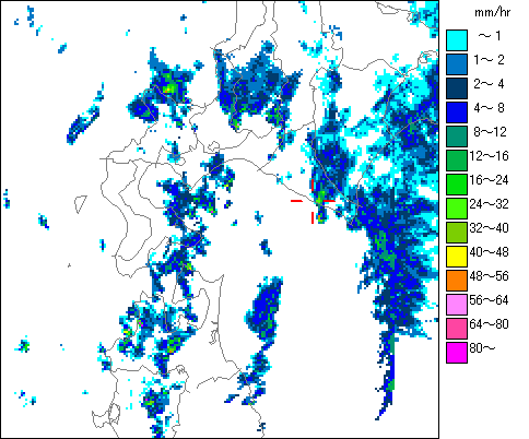 気象レーダー画像