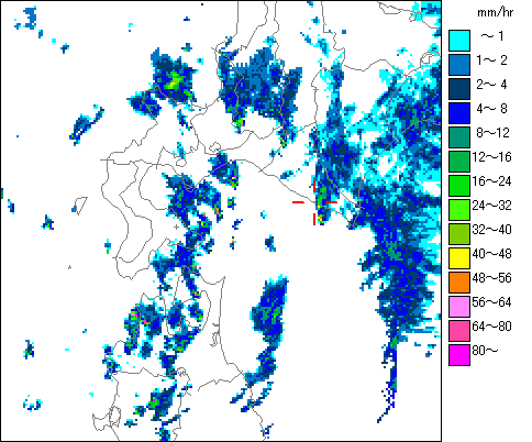 気象レーダー画像