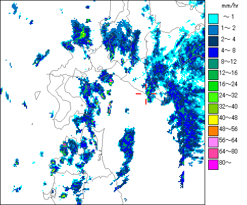 気象レーダー画像