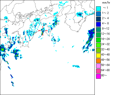 気象レーダー画像