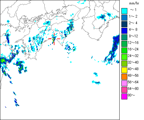 気象レーダー画像