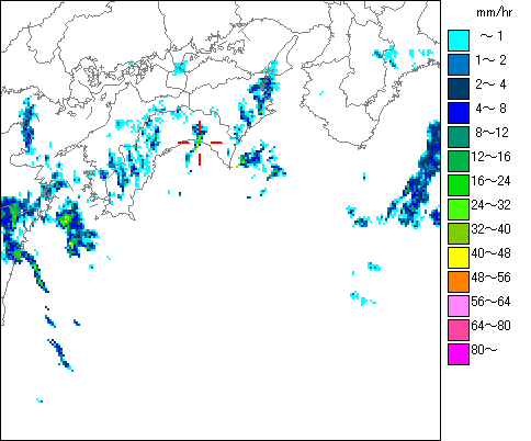 気象レーダー画像