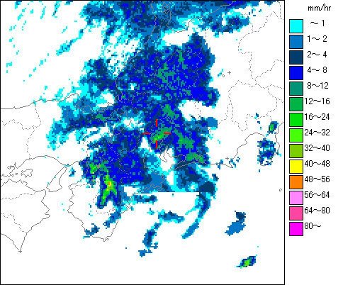 気象レーダー画像