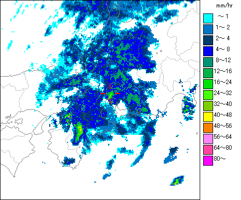 気象レーダー画像