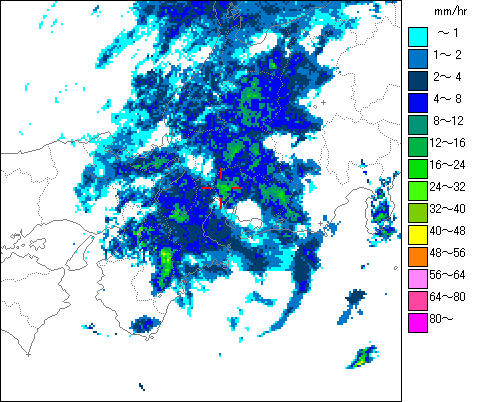 気象レーダー画像