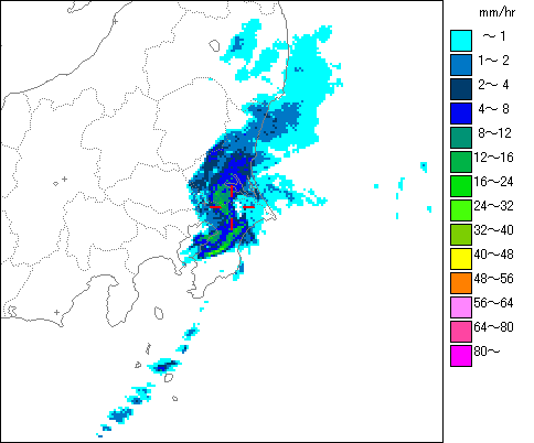 気象レーダー画像