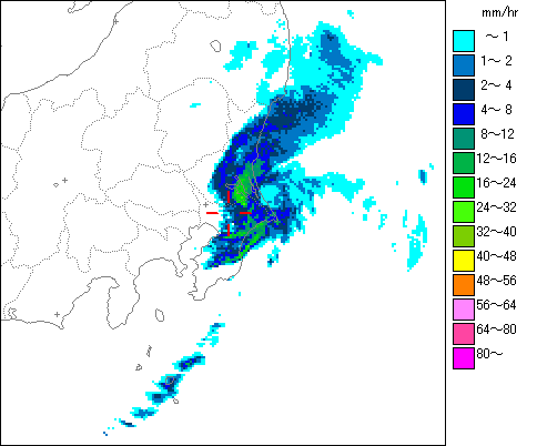 気象レーダー画像