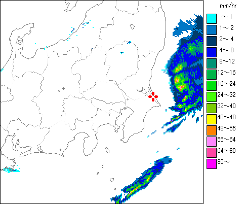 気象レーダー画像