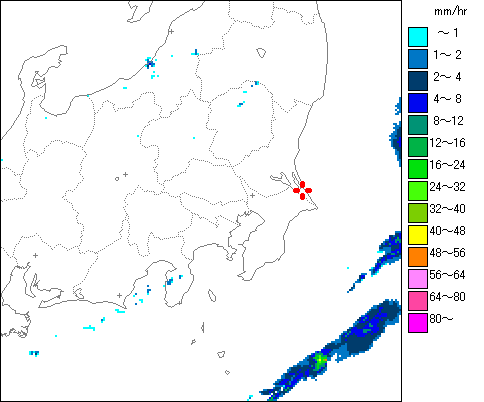 気象レーダー画像