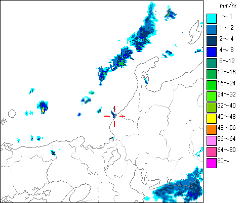気象レーダー画像