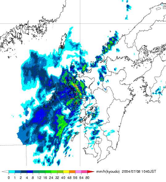 気象レーダー画像