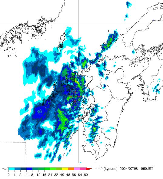 気象レーダー画像