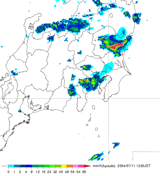 気象レーダー画像