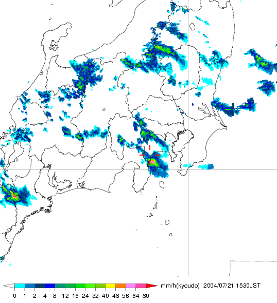 気象レーダー画像