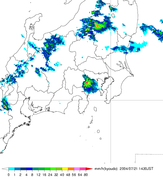 気象レーダー画像