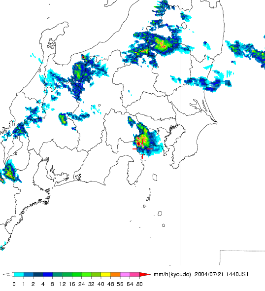 気象レーダー画像