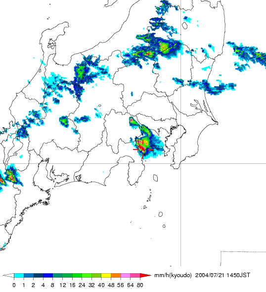 気象レーダー画像