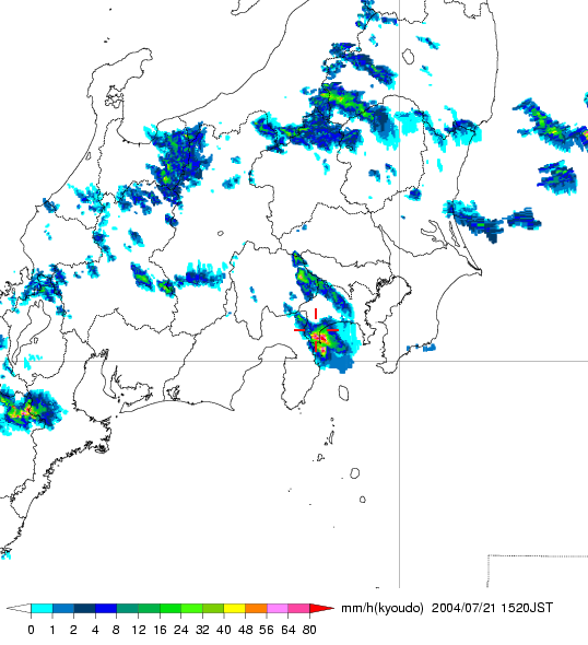 気象レーダー画像