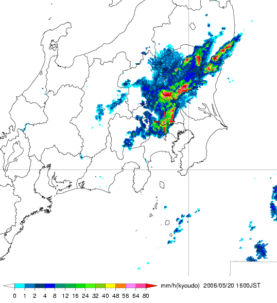 気象レーダー画像