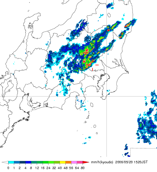 気象レーダー画像