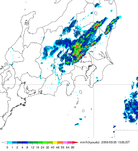 気象レーダー画像