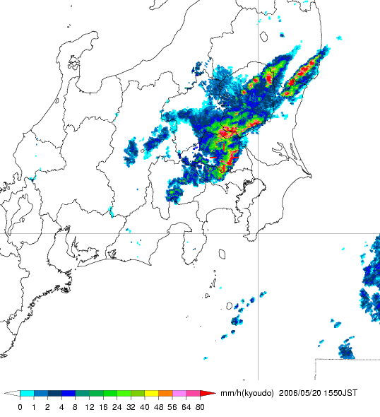 気象レーダー画像