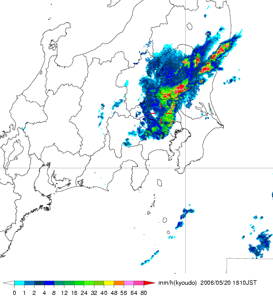 気象レーダー画像