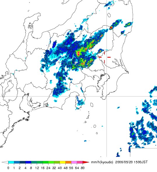 気象レーダー画像