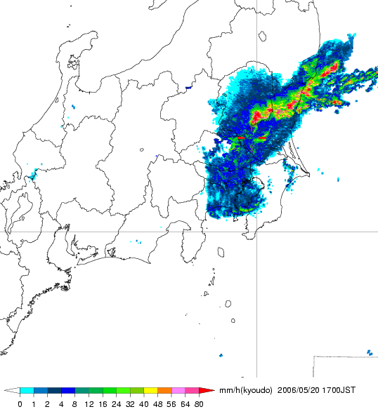 気象レーダー画像