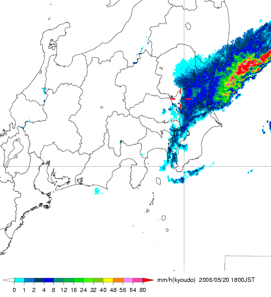 気象レーダー画像