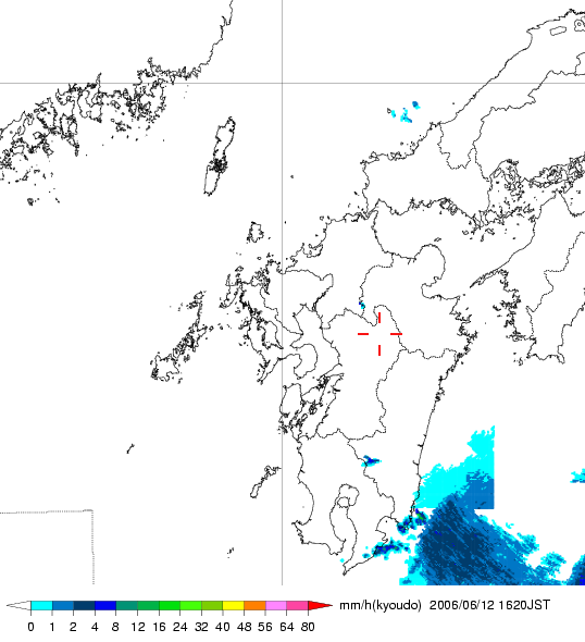 気象レーダー画像