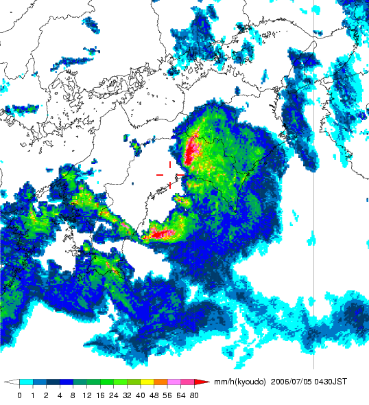 気象レーダー画像