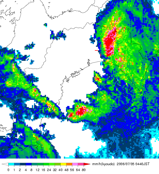 気象レーダー画像