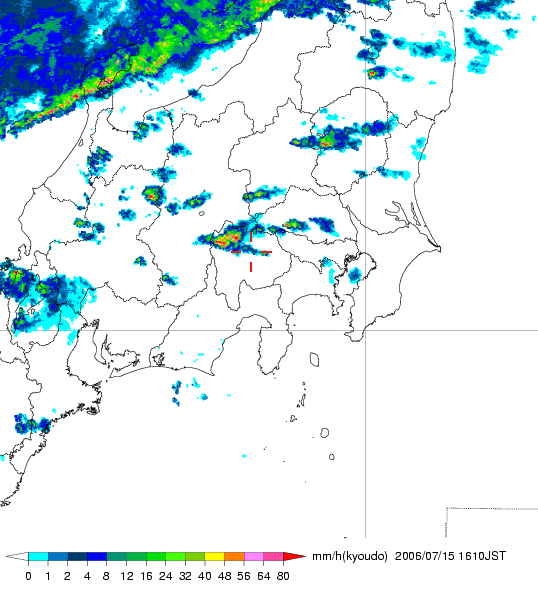 気象レーダー画像