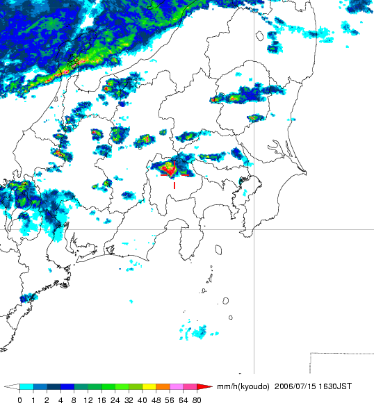 気象レーダー画像