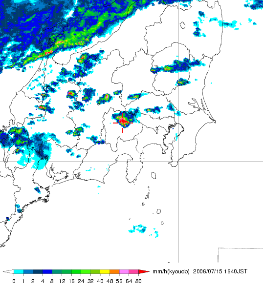 気象レーダー画像