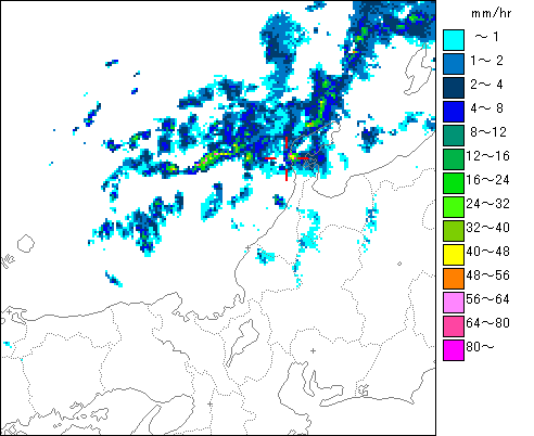 気象レーダー画像